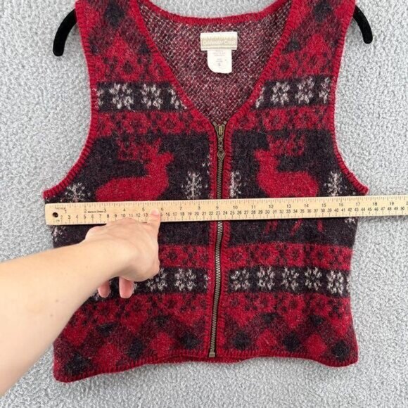 Vtg Coldwater Creek Vest Wool Made in USA Zip Front Size Small - Picture 4 of 13